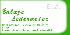 balazs ledermeier business card
